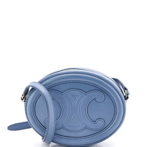 Celine Mini Triomphe Oval Crossbody Bag Leather